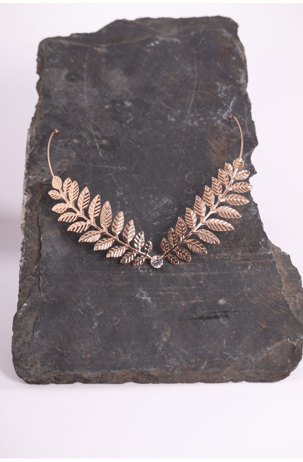 Golden Medieval tiara with leaves