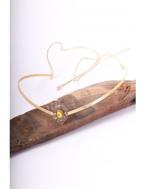 Golden crown or tiara with...