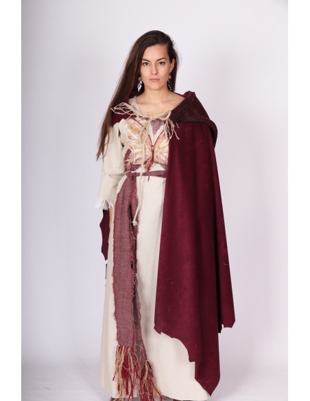  Vestido medieval para mujer, vestido medieval de manga larga  con capucha para mujer, vestido de cosplay, Azul / Patchwork, S : Ropa,  Zapatos y Joyería