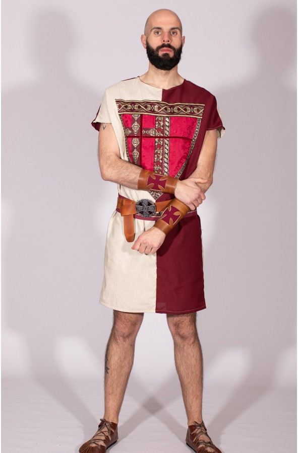 Medieval leather bracers with cross...