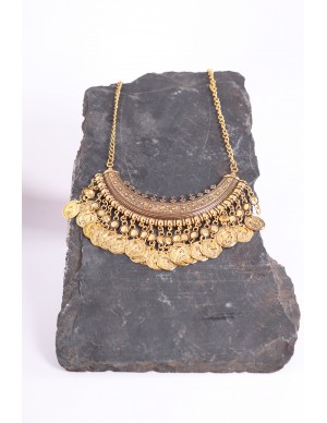 Golden Roman coin necklace...