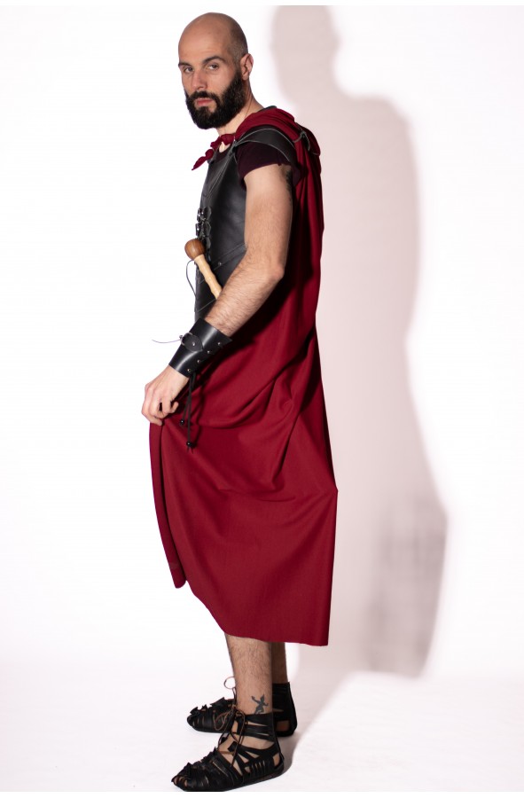 Black leather Roman armour with...