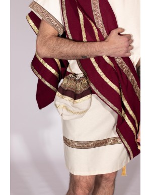 White and gold Roman bag