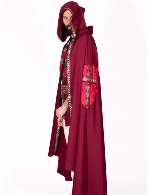 Medieval red cloak with...