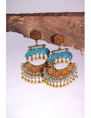 Long medieval earrings