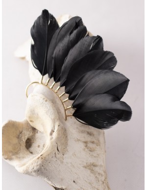 Ear cuff with feathers or...