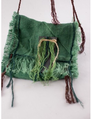 Medieval green jute bag