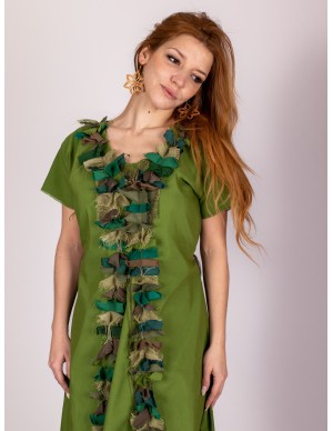 Celtic women's green dress...