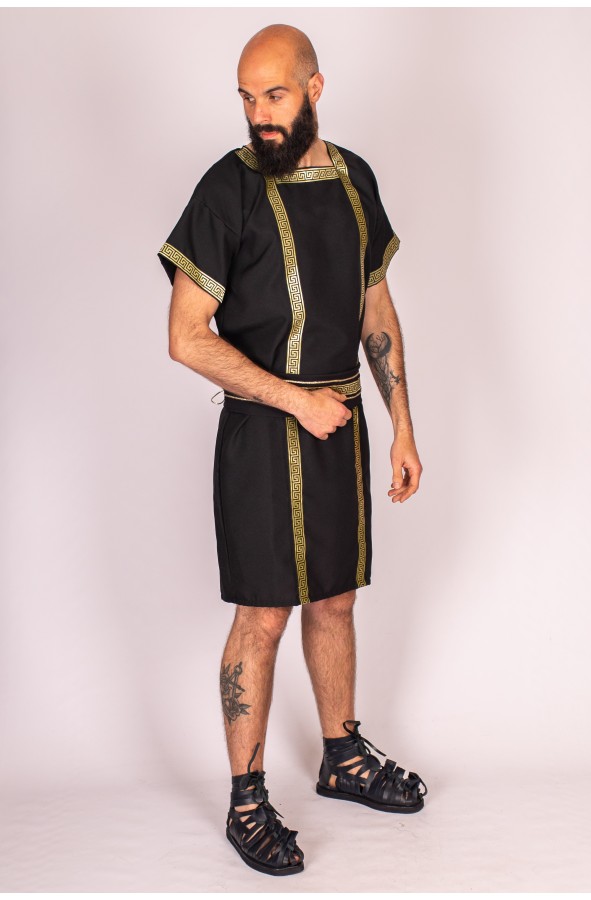 Black Roman costume with belt