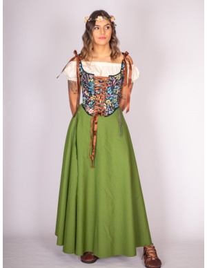 Falda medieval verde...
