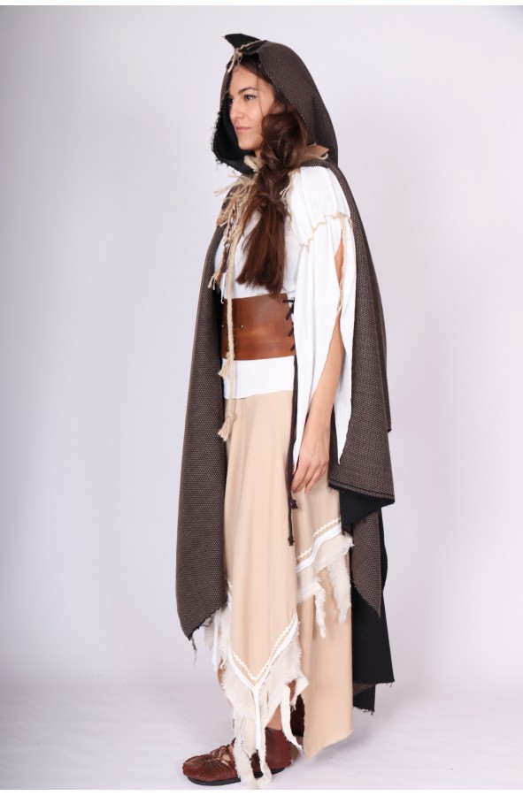 Medieval hooded cloak