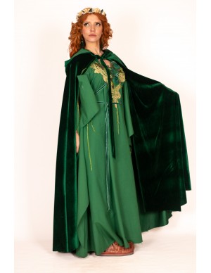 Velvety Medieval Hooded...