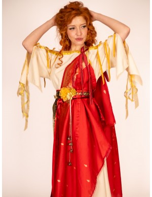 Roman Dress in Cream Color...