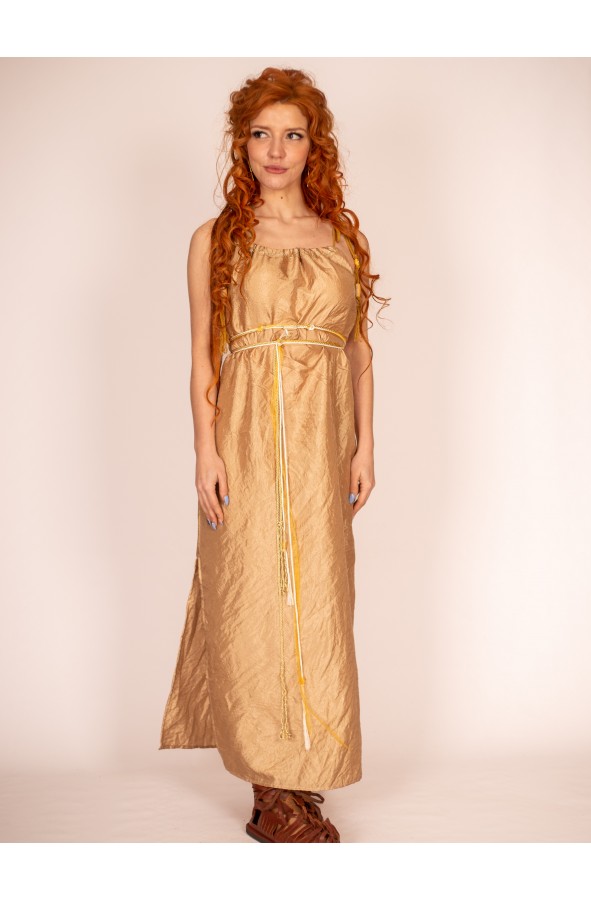 Vestido Romano Dorado Elegante -...