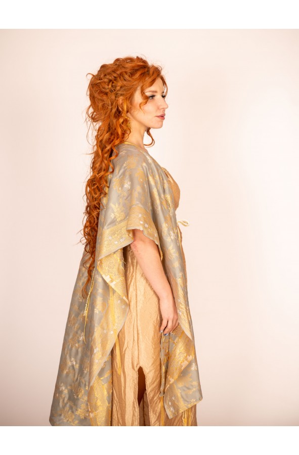 Classic Roman Golden Dress with...