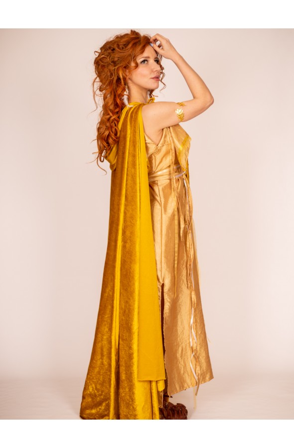 Golden Peplo Dress for Women: A...