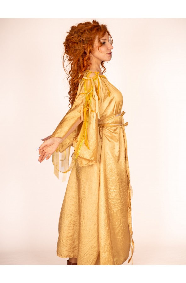 Golden Roman Dress: Freshness and...