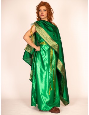 Roman Green Dress with...