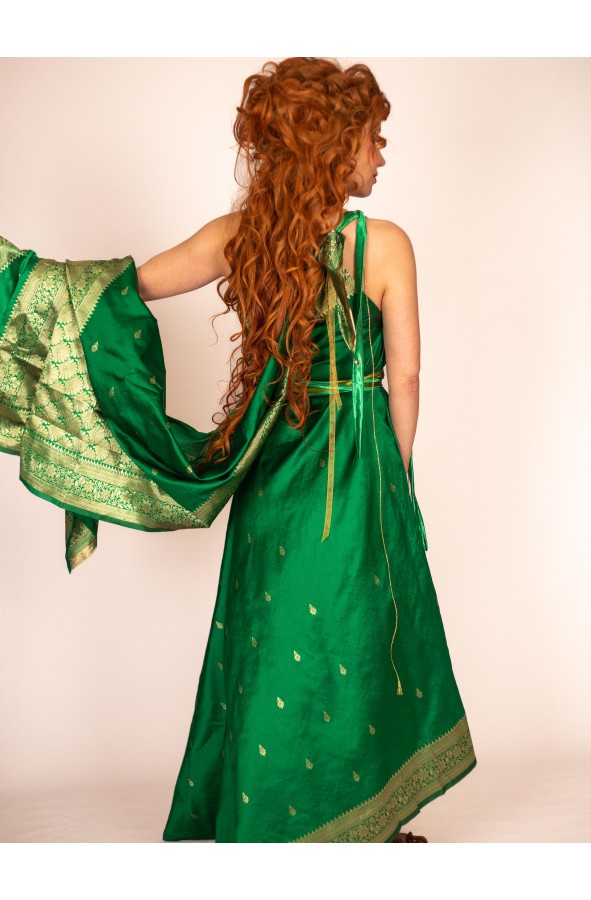 Asymmetric Roman Dress with...