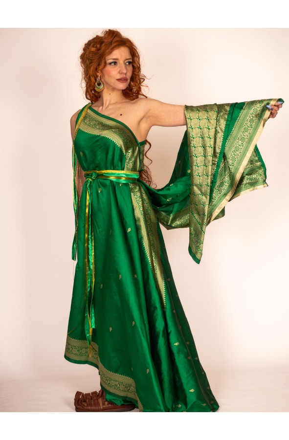 Asymmetric Roman Dress with...