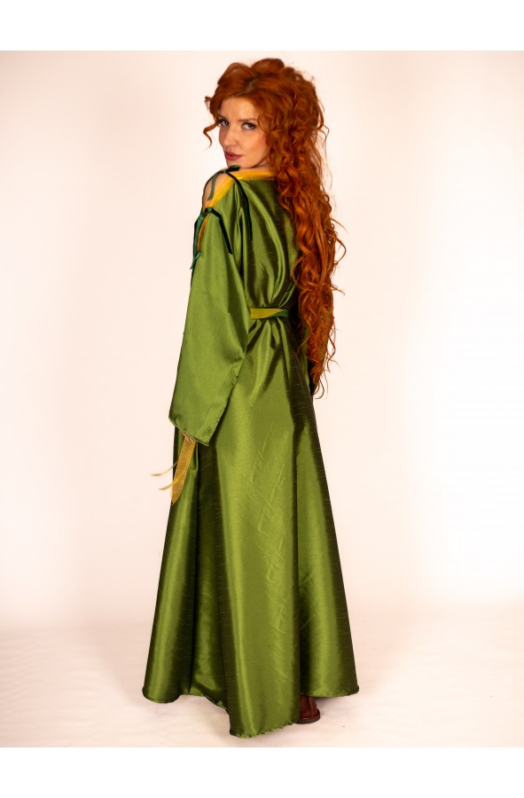 Vestido Romano Verde de Mangas...