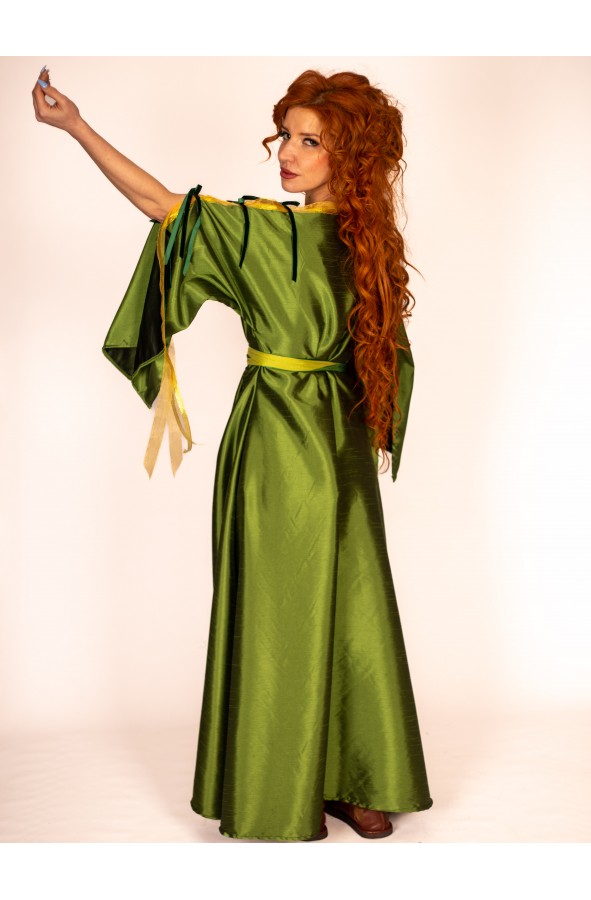 Vestido Romano Verde de Mangas...