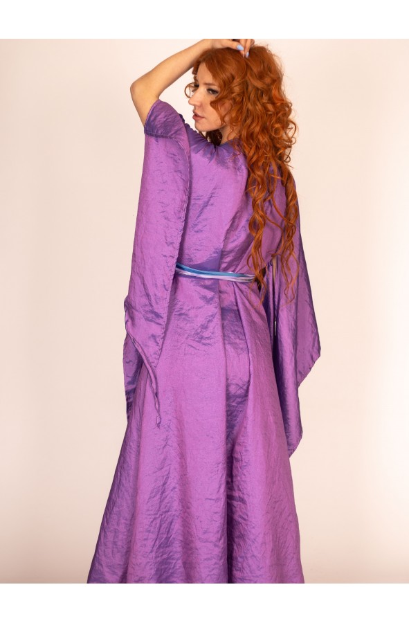 Handcrafted Medieval Floral Dress:...