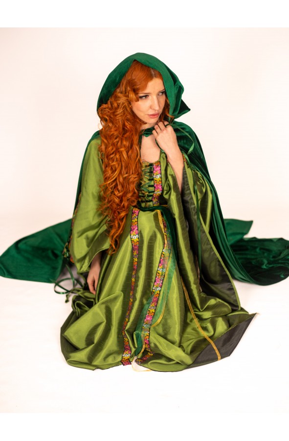 Vestido Medieval  Esmeralda con...