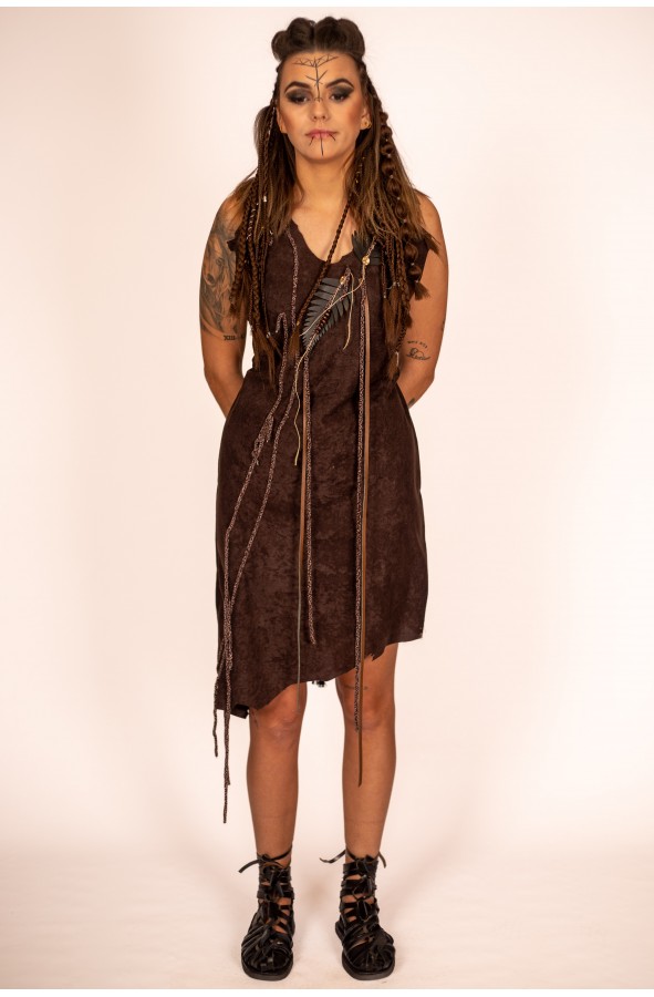 Vestido Asimétrico Medieval Corto en...