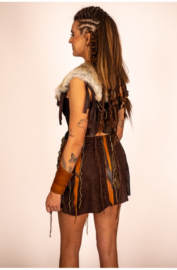 Celtic and Viking Rabbit Fur Shoulder...