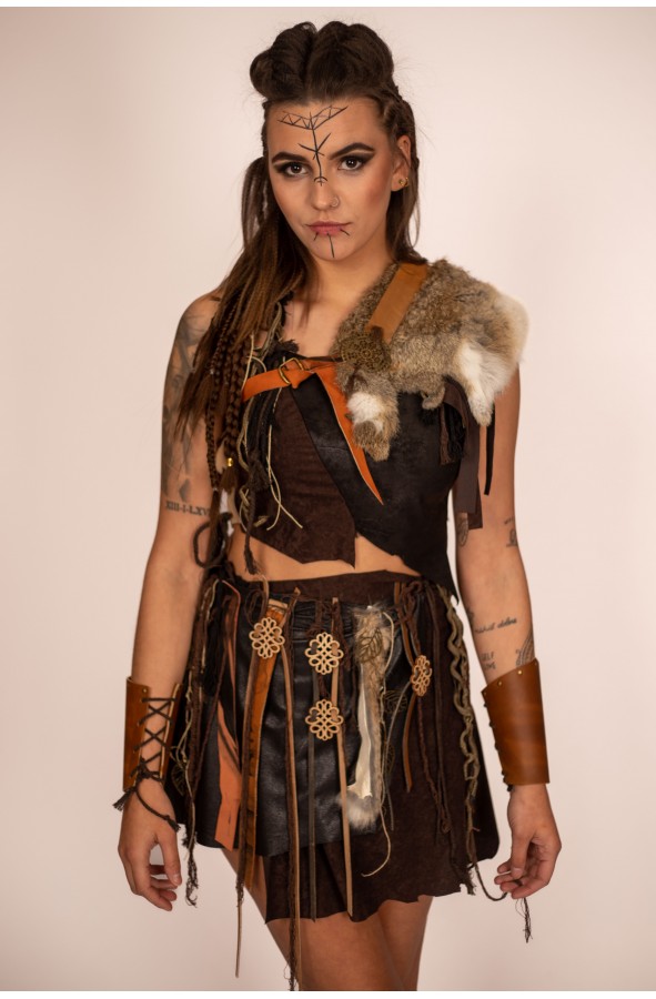 Celtic and Viking Rabbit Fur Shoulder...