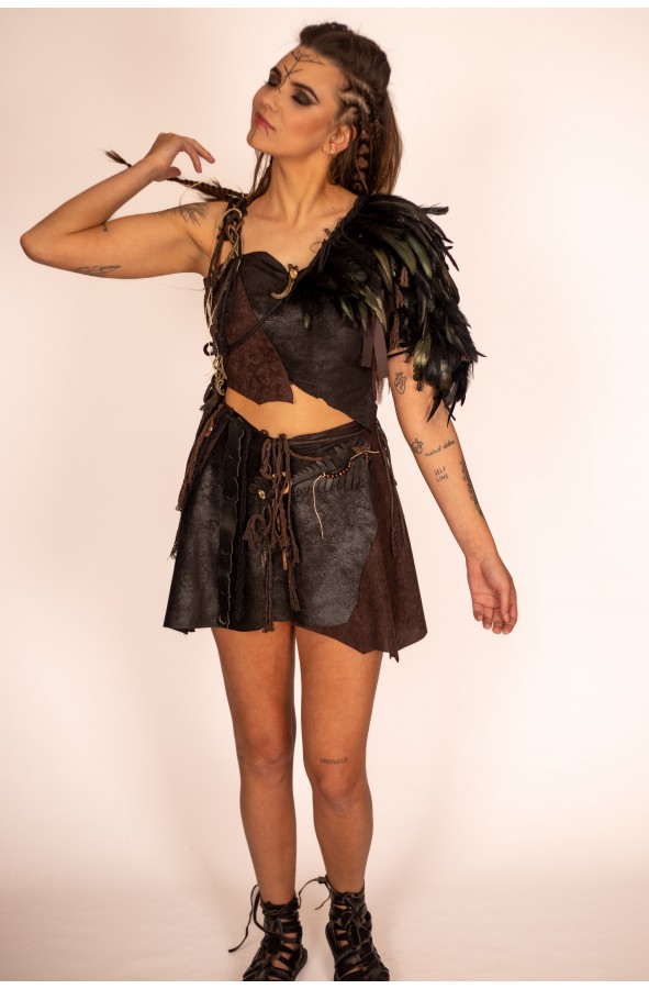 Black Feather Shoulder Armor for...