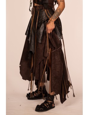 Falda Larga Asimétrica de...