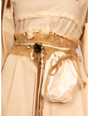 Medieval Frayed Burlap Belt...