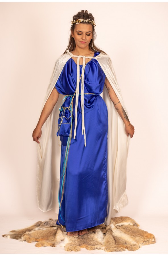 Velvet-Inspired White Roman Cloak -...