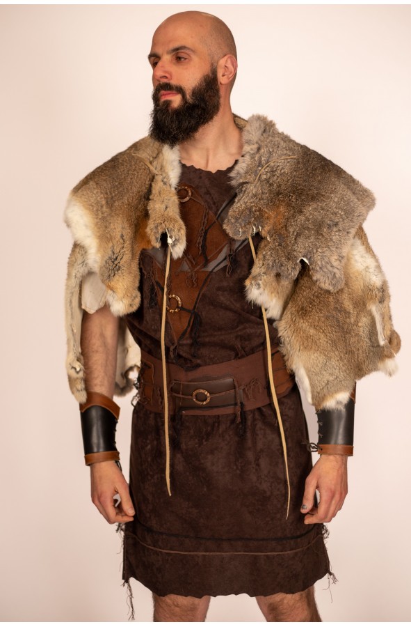 Men's Rabbit Fur Cloak for Celtic and...