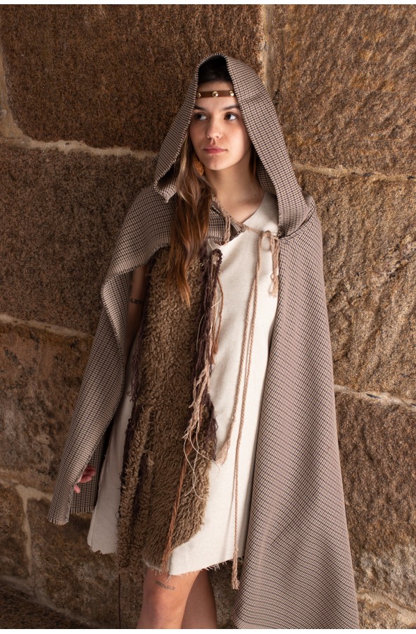 Viking short dress with vegan fur