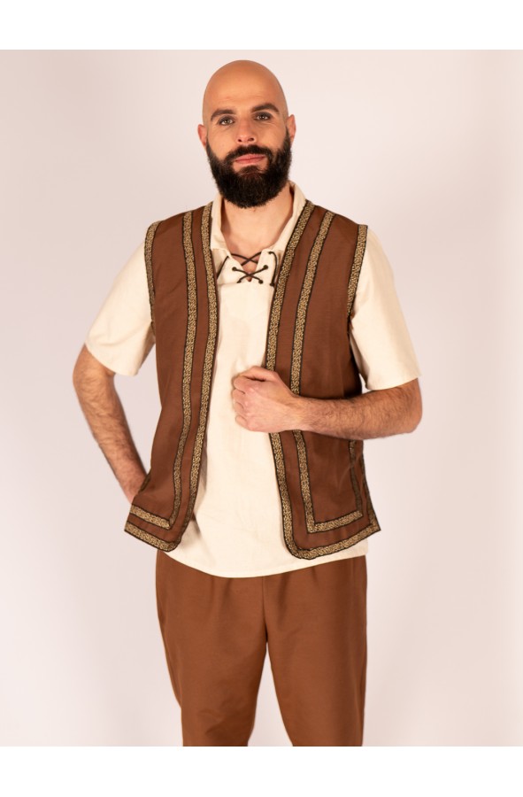 Camisa medieval de manga corta en...