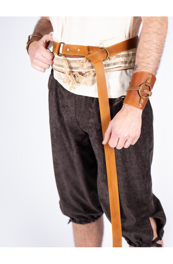 Medieval Leather Belt with Vintage...