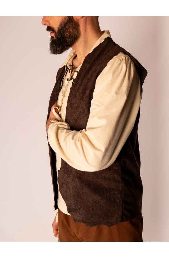 Medieval suede vest – Handcrafted cut... Medieval suede vest – Handcrafted cut...