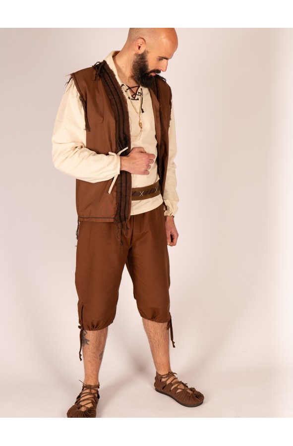 Cinturón medieval de cuero marrón –...