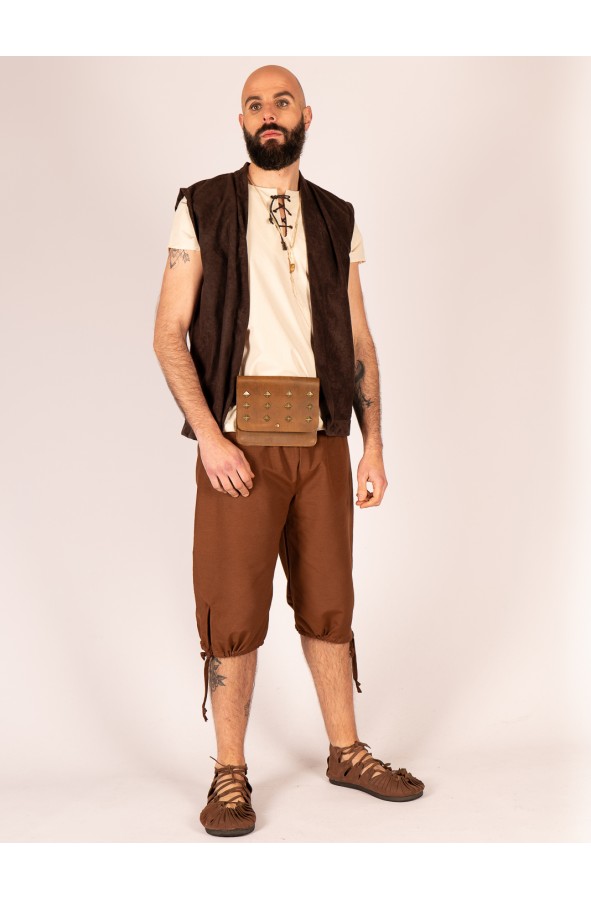 Camisa medieval corta de algodón...