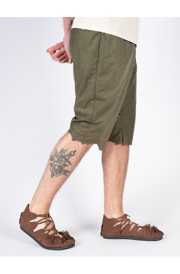 Pantalón medieval en antelina verde...