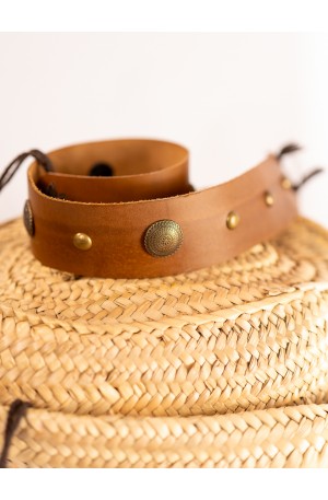 Cinturón medieval de cuero...