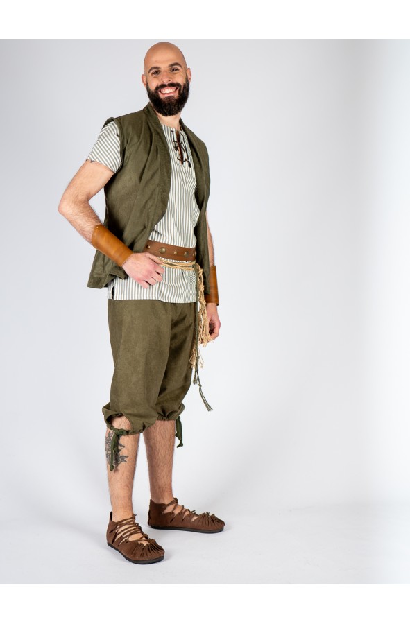 Medieval leather belt with back...