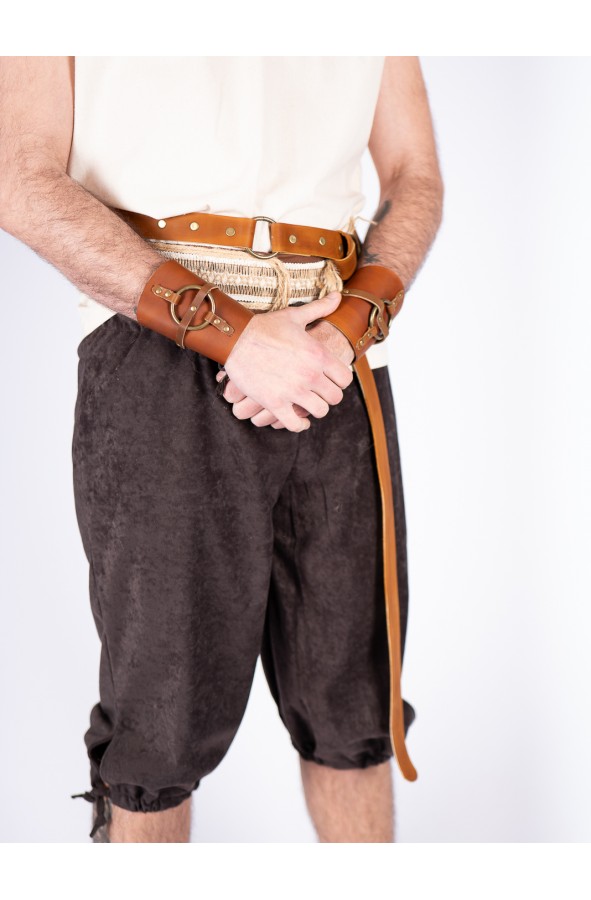 Loose-fit medieval trousers in vegan...
