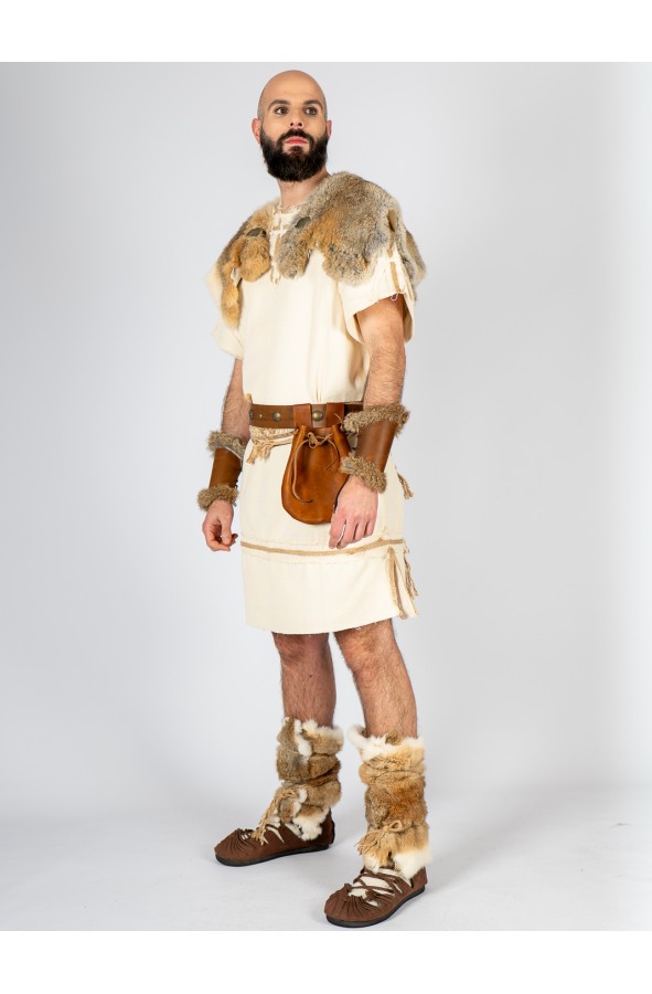 Aged Leather Pouch with Belt Loops –...