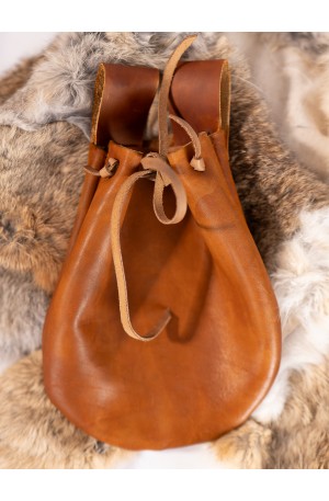 Aged Leather Pouch with...