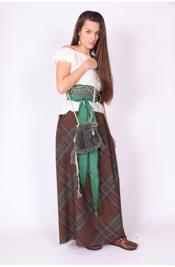 Medieval grey fur bag