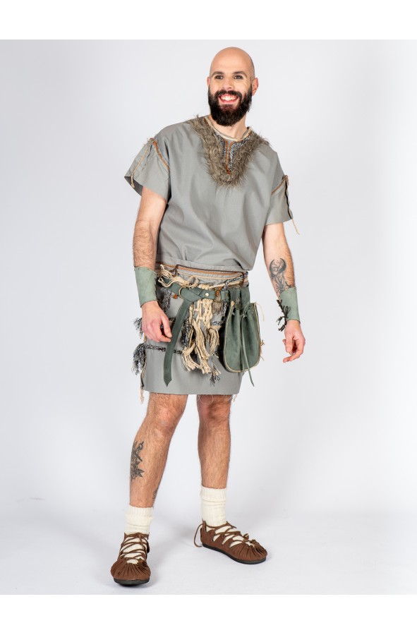 Cinturón de cuero envejecido con...